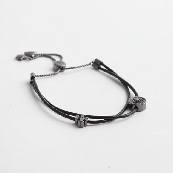 Tory Burch Kira PavÉ Slider Hematite/Black Bracelet - Picture 5 of 6